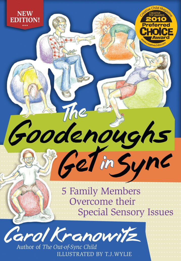 A book cover with various people and words.